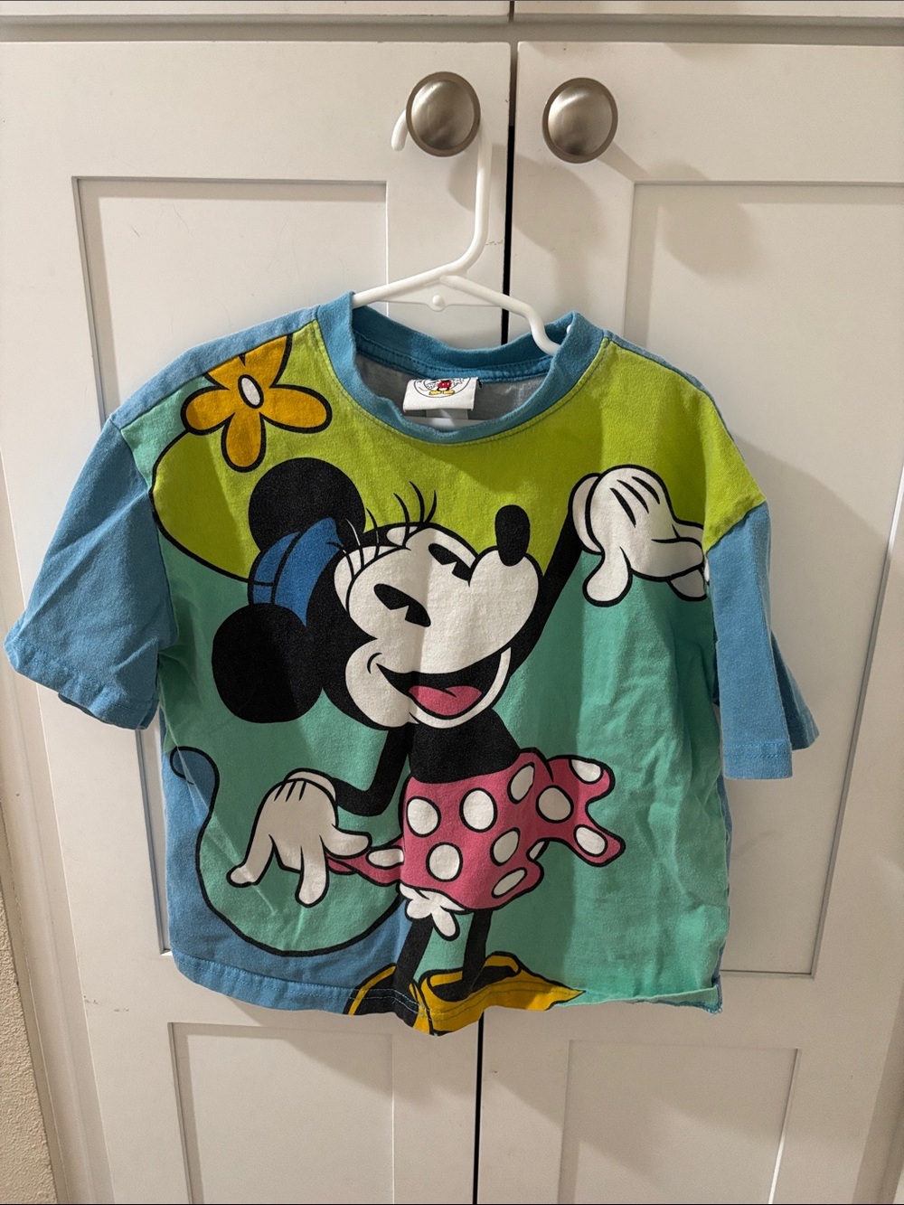 Disney Minnie Mouse Short Sleeve Tee - Blue, Green & Pink